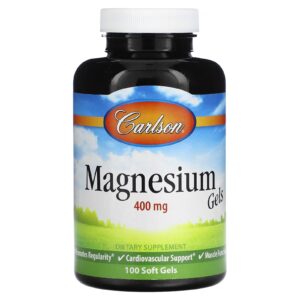 Carlson Géis de Magnésio 400 mg 100 Cápsulas Softgel