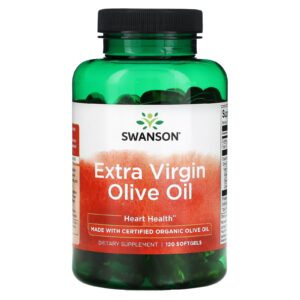 Swanson Óleo de Oliva Extra Virgem 120 Cápsulas Softgel