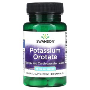 Swanson Orotate de Potássio 99 mg 60 Cápsulas