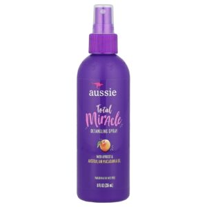 Aussie Spray Desembaraçante Total Miracle com Óleo de Macadâmia Australiana e Damasco 236 ml (8 fl oz)