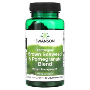 Swanson Mistura de Algas Marinhas e Romã Xanthigen 200 mg 90 Cápsulas Vegetais Líquidas