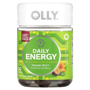 OLLY Energia Diária Sem Cafeína Paixão Tropical 60 Gomas