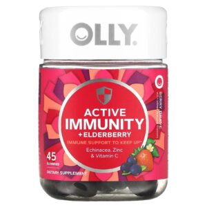 OLLY Imunidade Ativa + Sabugueiro Berry Brave 45 Gomas