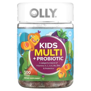 OLLY Multi + Probiótico para Crianças Punch Yum Berry 100 Gomas