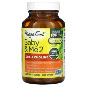 MegaFood Baby & Me 2 DHA e Colina 60 Cápsulas Líquidas