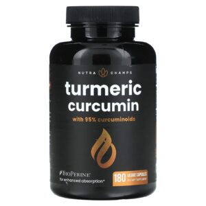 NutraChamps Curcumina de Cúrcuma 180 Cápsulas Vegetais