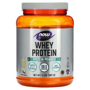 NOW Foods Proteína Whey em Pó Baunilha Cremosa 907 g (2 lbs)