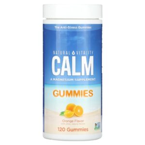 Natural Vitality CALM Suplemento de Magnésio Laranja 83 mg 120 Gomas