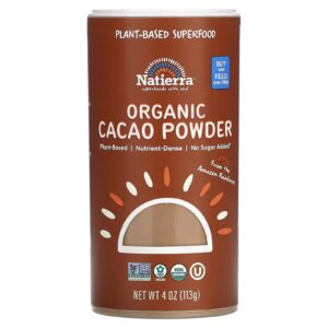 Natierra Shaker de Cacau Orgânico em Pó 113 g (4 oz)