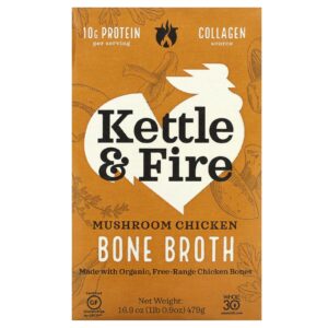 Kettle & Fire Caldo de Ossos Cogumelo e Frango 479 g (169 oz)