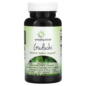 Amazing India Guduchi 500 mg 60 Cápsulas Vegetais