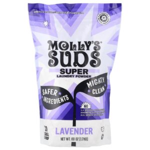 Mollys Suds Extrato de Roupas em Pó Super Lavanda 60 Lavagens 17 kg (60 oz)