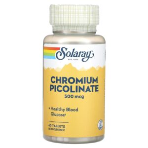 Solaray Picolinato de Cromo 500 mcg 60 Comprimidos