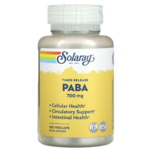 Solaray PABA de Liberação Programada 700 mg 100 VegCaps