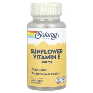 Solaray Vitamina E de Girassol 268 mg 60 Cápsulas Softgel