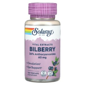 Solaray Extratos Vitais Mirtilo 60 mg 120 VegCaps