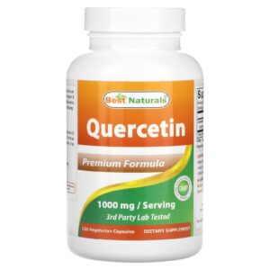 Best Naturals Quercetina 120 Cápsulas Vegetarianas (500 mg por Cápsula)