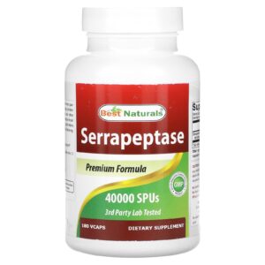 Best Naturals Serrapeptase 40.000 SPUs 180 VCAPS