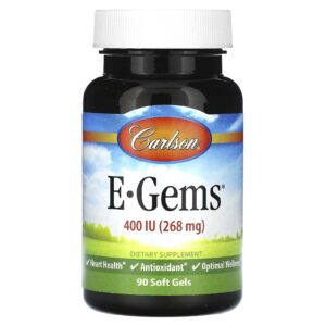 Carlson E-Gems 268 mg (400 UI) 90 Cápsulas Softgel