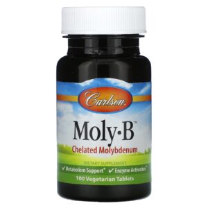 Carlson Moly-B 100 Comprimidos Vegetarianos (500 mcg por Comprimido)