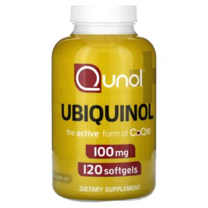 Qunol Ubiqunol 100 mg 120 Cápsulas Softgel