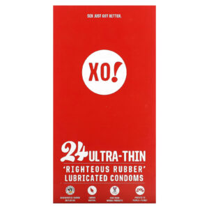 Here We Flo XO! Preservativos Lubrificados de Borracha Ultrafinas Sem Perfume 24 Preservativos