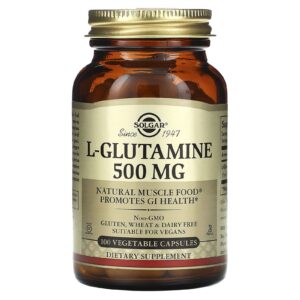 Solgar L-Glutamina 500 mg 100 Cápsulas Vegetais