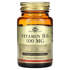 Solgar Vitamina B6 100 mg 100 Cápsulas Vegetais