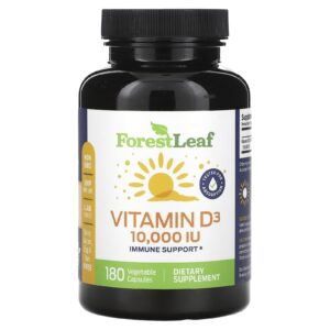 Forest Leaf Vitamina D3 250 mcg (10.000 UI) 180 Cápsulas Vegetais