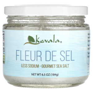 Kevala Fleur De Sel Menos Sódio Sal Marinho Gourmet 184 g (65 oz)