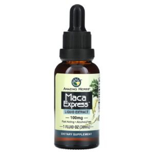Amazing Herbs Extrato Líquido Maca-Peruana Express 100 mg 30 ml (1 fl oz)