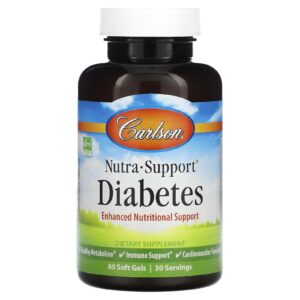 Carlson Nutra-Support Diabetes 60 Cápsulas Softgel