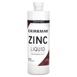 Kirkman Labs Zinco Líquido Framboesa Natural 473 ml (16 oz) (20 mg por Dose)