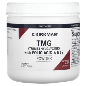 Kirkman Labs TMG (Trimetilglicina) com Ácido Fólico e B12 em Pó 227 g (8 oz)
