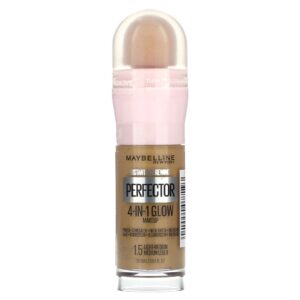 Maybelline Instant Age Rewind Perfector 4-em-1 Glow Maquiagem 15 Luz-Médio 068 fl oz (20 ml)