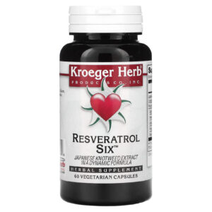 Kroeger Herb Co Resveratrol Six 60 Cápsulas Vegetarianas