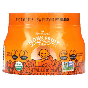 SweetLeaf Stevia Fruta-dos-Monges Adoçante Orgânico Granular 240 g (847 oz)