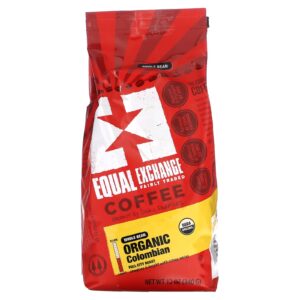 Equal Exchange Café Orgânico Colombiano Feijão Integral Full City Torra 340 g (12 oz)