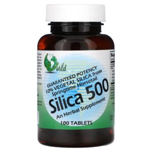 World Organic Sílica 500 100 Comprimidos (50 mg por Comprimido)