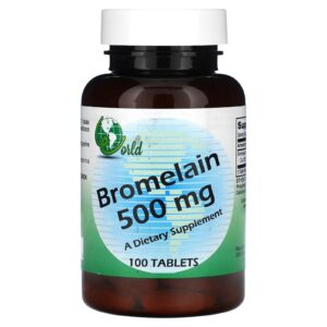World Organic Bromelaína 500 mg 100 comprimidos