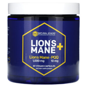 Natural Stacks Lions Mane + PQQ 60 Cápsulas Veganas