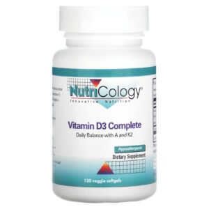 Nutricology Vitamina D3 Completo 120 Cápsulas Softgel Vegetais