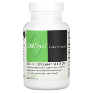 DaVinci Laboratories Óleo da Semente de Groselha Negra 180 Cápsulas Softgel (500 mg por Cápsula Softgel)