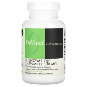 DaVinci Laboratories Coenzima Q10 Mastigável 100 mg 60 Comprimidos Mastigáveis Easy Dissolve