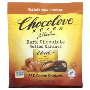 Chocolove Recheado Chocolate Amargo Caramelo Salgado 55% de Cacau 100 g (35 oz)