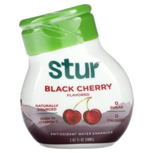 Stur Potencializador Antioxidante de Água Cereja Preta 48 ml (162 fl oz)