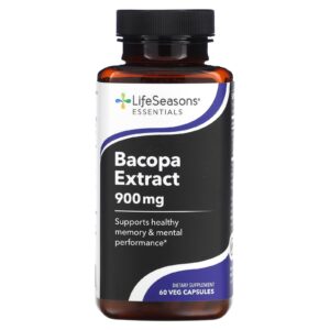 LifeSeasons Extrato de Bacopa 60 Cápsulas Vegetais (450 mg por Cápsula)