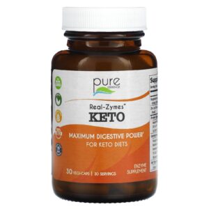 Pure Essence Real-Zymes Cetogênica 30 Cápsulas Vegetais