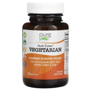Pure Essence Real-Zymes Vegetarianos 30 Vegi-Caps
