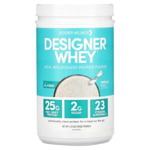 Designer Wellness Soro de Leite Proteína em Pó de Reposição de Refeições Feijão de Baunilha 783 g (172 lb)